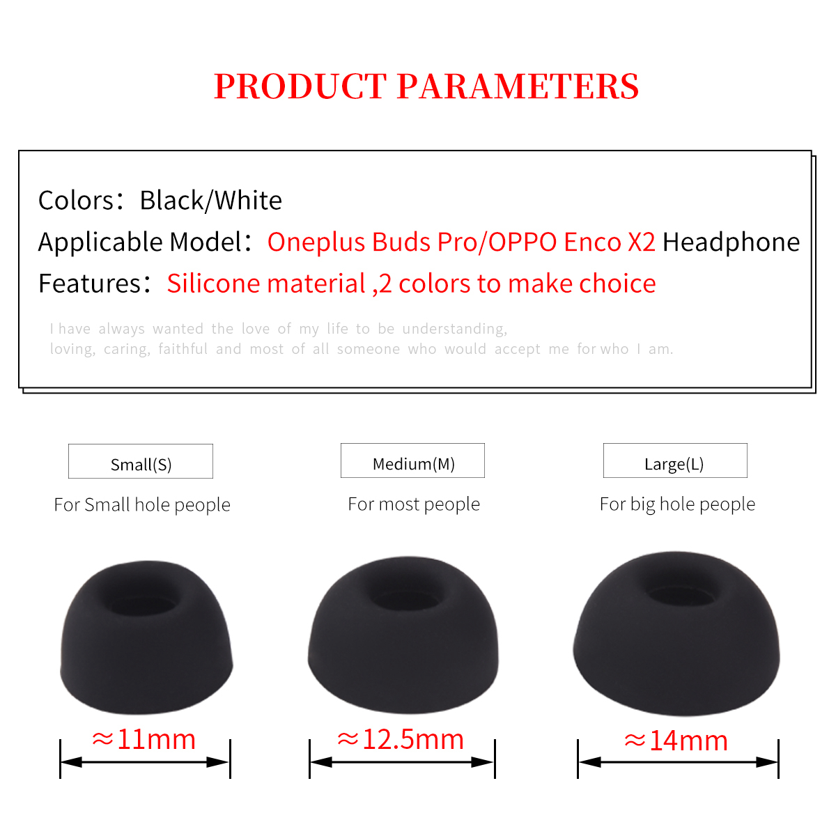 6 шт. силиконовые насадки для  – обзор и цена Wireless Earbuds Tws