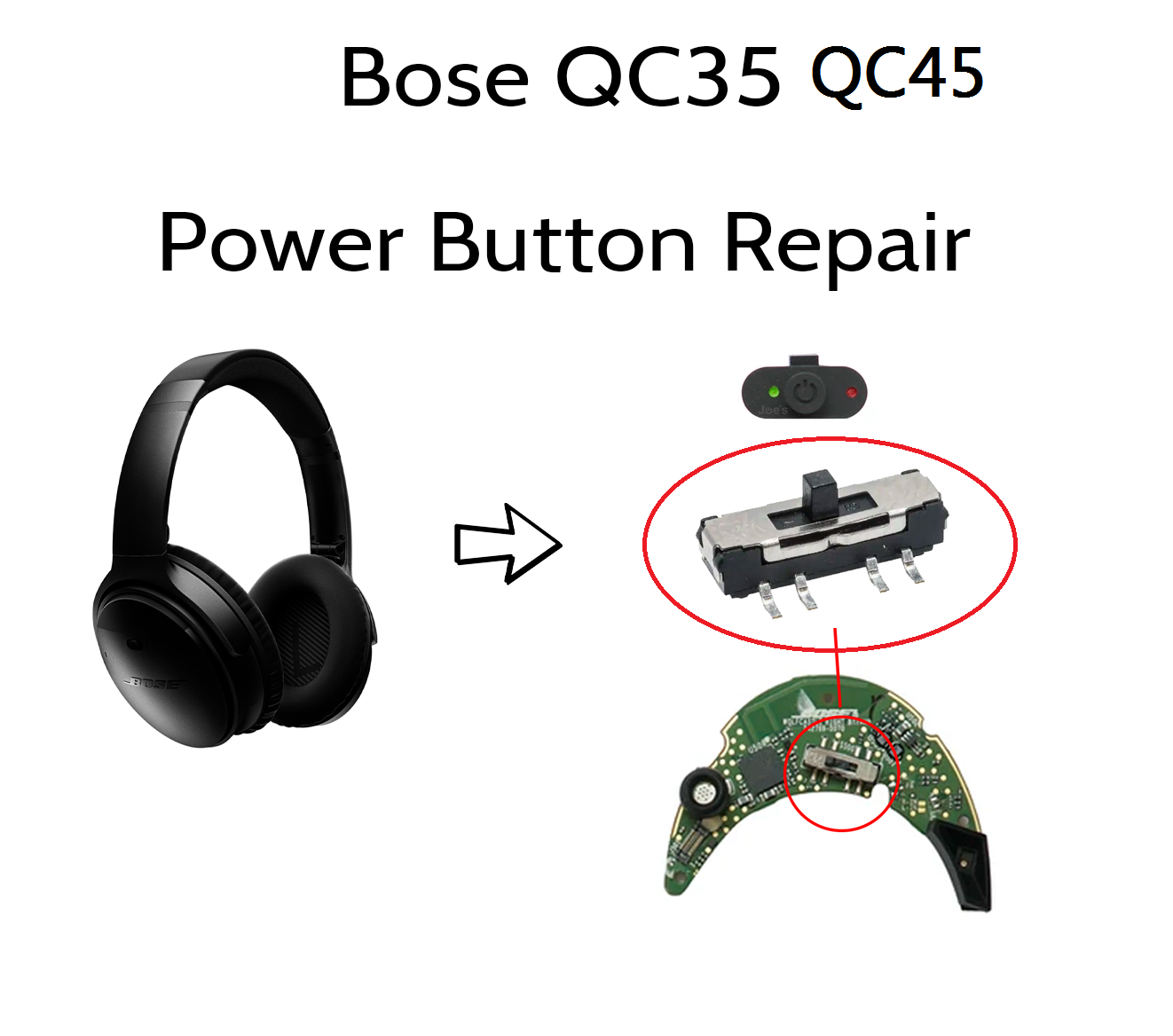 Запасная кнопка включения и по – обзор и цена Bose Headphone Qc45